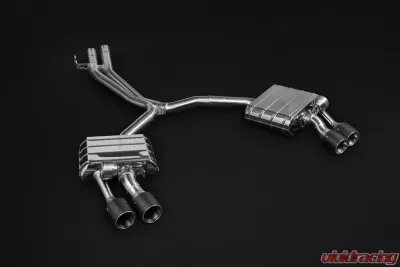 Capristo Exhaust High Performance Exhaust Mid-Silencer Race Pipes Red Audi S4 | S5 B9 F5 2018-2023 - 02AU03103011-R