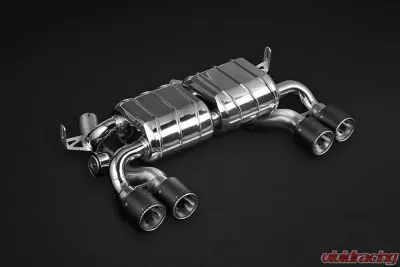 Capristo Exhaust Catback Valved Exhaust System Remote Carbon Fiber Tips Black BMW M3 F80 | M4 F82/83 2015-2020 - 02BM07403010-B