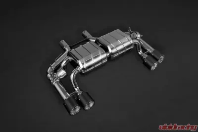 Capristo Exhaust Twin Sound Exhaust System with CES3 Remote Carbon Fiber Tips Red BMW M2 F87 2016-2021 - 02BM09903006-R