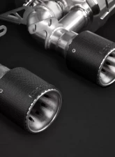 Capristo Exhaust Valved System with CES3 & Carbon Tips Silver for Porsche 981/982 2013-2020                                     - 02PO01003005-S - Image 3