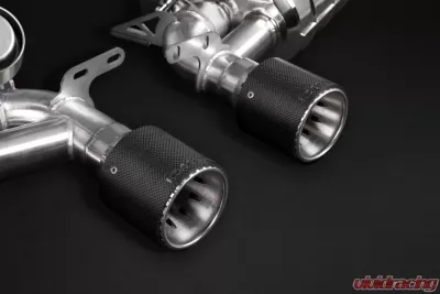 Capristo Exhaust Valved System with CES3 & Carbon Tips Silver for Porsche 981/982 2013-2020 - 02PO01003005-S