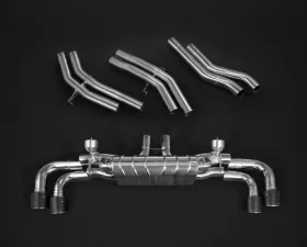 Capristo Exhaust Valved Exhaust with Mid-Silencer Race Pipes & Carbon Tips & E2P Porsche 536 Cayenne Turbo 2019+
