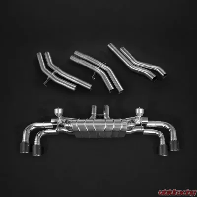 Capristo Exhaust Valved Exhaust with Mid-Silencer Race Pipes & Carbon Tips & E2P Porsche 536 Cayenne Turbo 2019+ - 02PO07703005