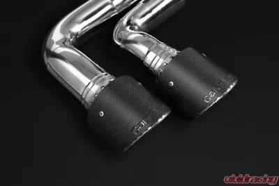 Capristo Exhaust Valved Exhaust with Mid-Silencer Race Pipes & Carbon Tips & E2P Porsche 536 Cayenne Turbo 2019+ - 02PO07703005