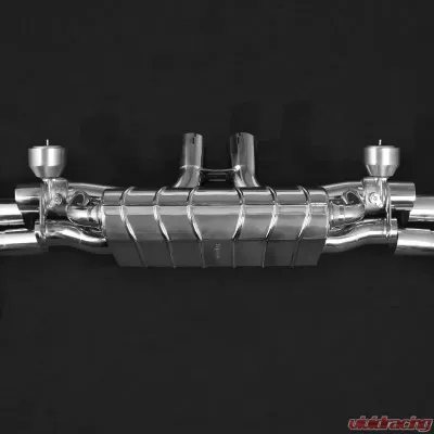 Capristo Exhaust Valved Exhaust with Mid-Silencer Race Pipes & Carbon Tips & E2P Porsche 536 Cayenne Turbo 2019+ - 02PO07703005