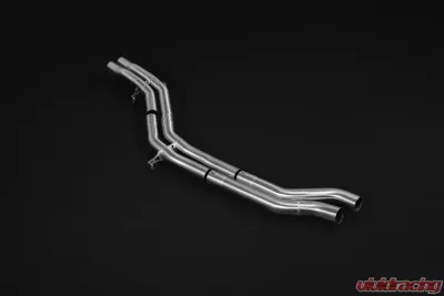 Capristo Valved Exhaust w/Mid-Silencer Race Pipes & E2P Porsche 536 Cayenne Turbo 2019+ - 02PO07703010