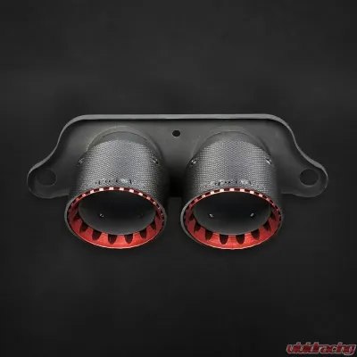 Capristo Exhaust Carbon Fiber Shell Exhaust Tip Porsche 991.2 GT3 | RS with OEM Muffler 2018-2019 - 02PO08603010