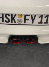 Capristo Exhaust Carbon Fiber Shell Exhaust Tip Porsche 991.2 GT3 | RS with OEM Muffler 2018-2019                                     - 02PO08603010 - Image 3