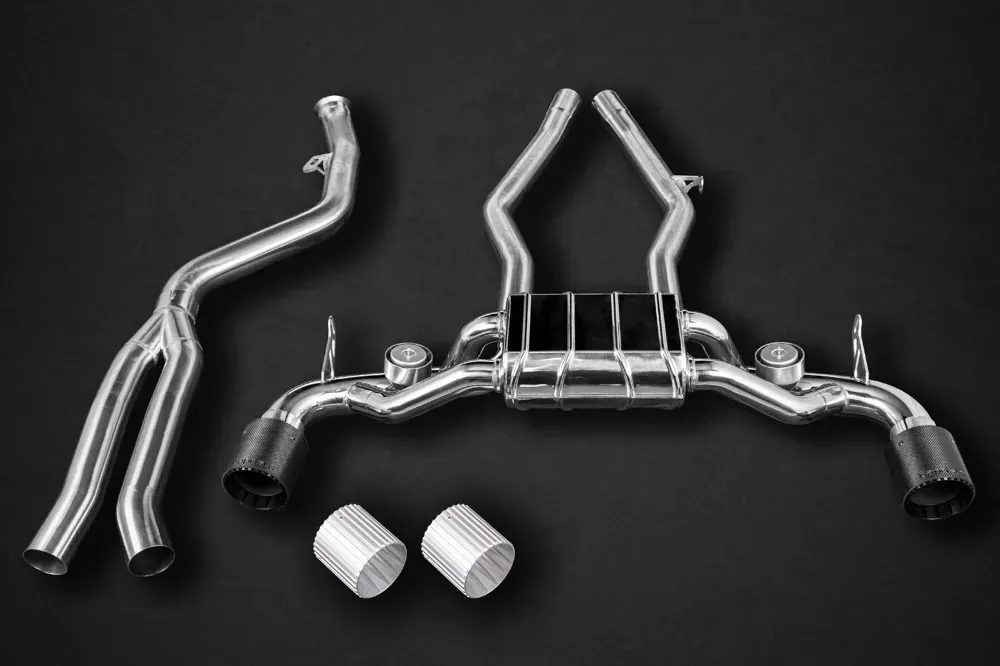 Capristo Exhaust Valved Catback Exhaust w/E2P Red Toyota Supra A90 2020-2024 - 02TO11703001-R