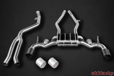 Capristo Exhaust Valved Catback Exhaust w/E2P Black Toyota Supra A90 2020-2024 - 02TO11703001-B