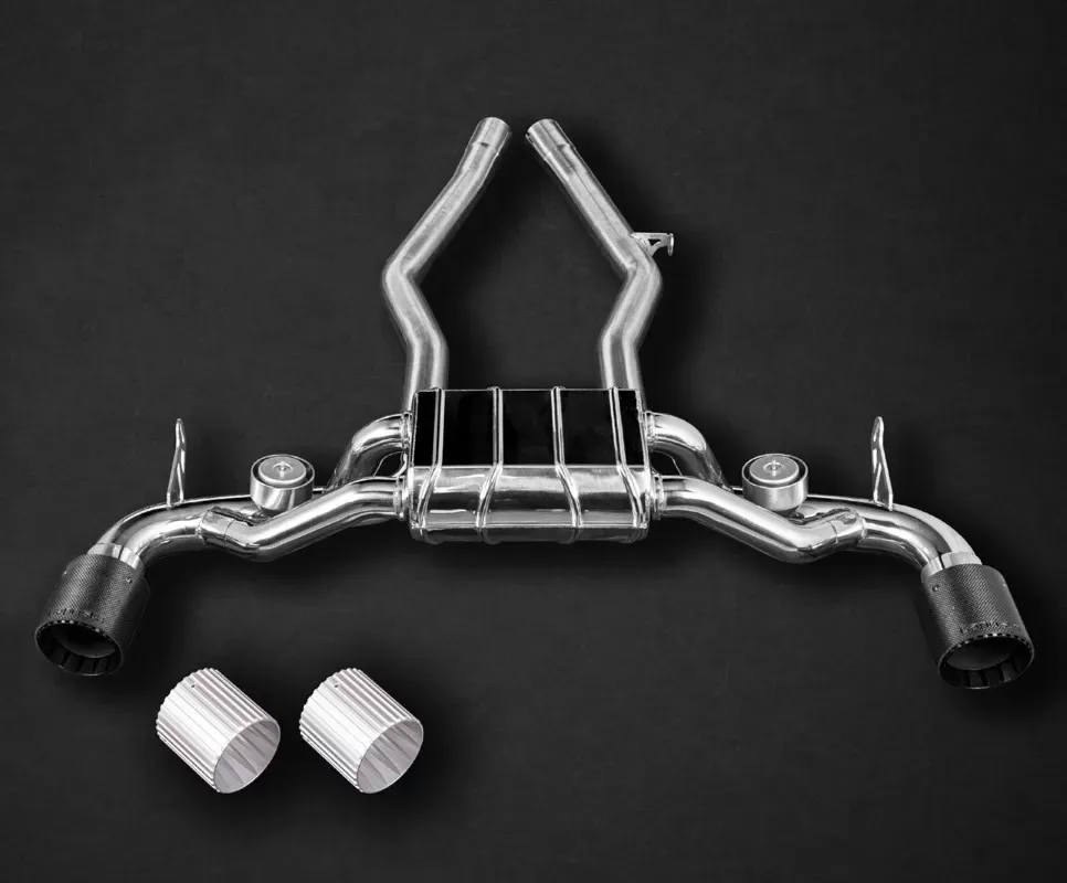 Capristo Exhaust Valved OPF-Back Exhaust with E2P Black Toyota Supra A90 2020-2024 - 02TO11703002-B