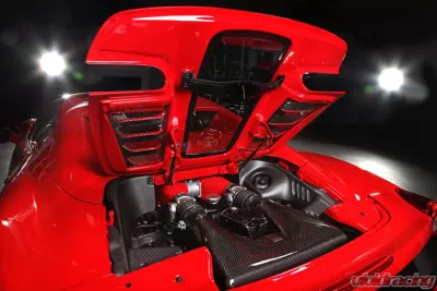 Capristo Exhaust Carbon Engine Glass Unapainted Hood Ferrari 458 Spider 2011-2015 - 03FE00410006L