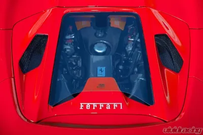 Capristo Exhaust Engine Bonnet Design S Carbon Fiber Ferrari 488 GTS | Pista | F8 Spider 2015-2019 - 03FE08710012LG