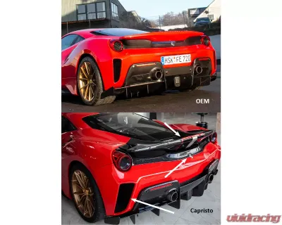 Capristo Carbon Fiber Rear Wing Ferrari 488 Pista 2019-2021 - 03FE08710048LG