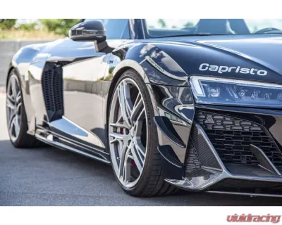 Capristo Gloss Carbon Fiber Front Fins Audi R8 V10 Gen2 Facelift 2020+ - 03AU00810015KG