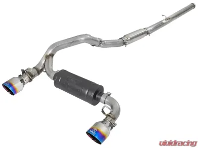 Takeda 3" Stainless Catback Exhaust System w/ Blue Flame Tip Ford Focus RS 16-18 I4-2.3L (t) - 49-33103-L