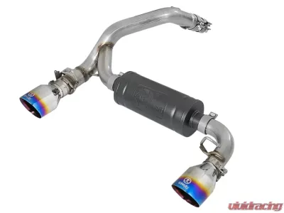 Takeda 3" Stainless Axle-Back Exhaust System w/ Blue Flame Tip Ford Focus RS 16-18 I4-2.3L (t) - 49-33104-L