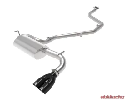 Takeda 2" to 2-1/2" 304 Stainless Catback Exhaust System w/ Black Tips Lexus CT200h L4 1.8L 2011-2017 - 49-36047-B