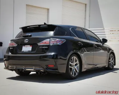 Takeda 2" to 2-1/2" 304 Stainless Catback Exhaust System w/ Black Tips Lexus CT200h L4 1.8L 2011-2017 - 49-36047-B