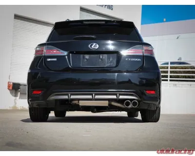 Takeda 2" to 2-1/2" 304 Stainless Catback Exhaust System w/ Polished Tips Lexus CT200h L4 1.8L 2011-2017 - 49-36047-P