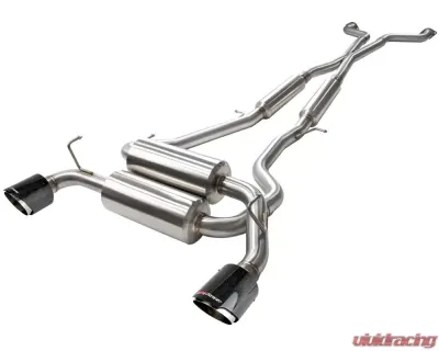 Takeda 2-1/2" 304 Stainless Catback Exhaust System w/ Carbon Fiber Tips Infiniti G37 | Q60 Coupe V6 3.7L 2008-2015 - 49-36103-C