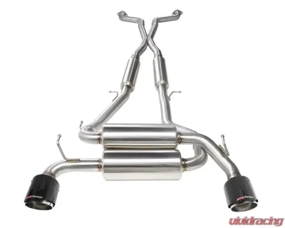Takeda 2-1/2" 304 Stainless Catback Exhaust System w/ Carbon Fiber Tips Infiniti G37 | Q60 Coupe V6 3.7L 2008-2015 - 49-36103-C