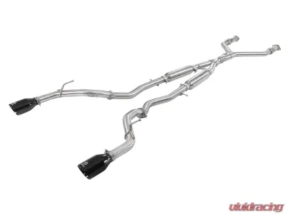 Takeda 2-1/2" Stainless Catback Exhaust System w/ Black Tips Infiniti Q60 17-19 V6-3.0L (tt) - 49-36134NM-B
