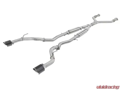 Takeda 2-1/2" Stainless Catback Exhaust System w/ Carbon Fiber Tips Infiniti Q60 17-19 V6-3.0L (tt) - 49-36134NM-C