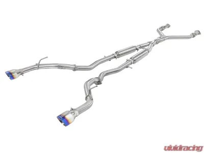 Takeda 2-1/2" Stainless Catback Exhaust System w/ Blue Flame Tips Infiniti Q60 17-19 V6-3.0L (tt) - 49-36134NM-L