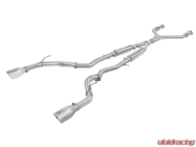 Takeda 2-1/2" Stainless Catback Exhaust System w/ Polished Tips Infiniti Q60 17-19 V6-3.0L (tt) - 49-36134NM-P
