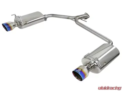 Takeda 2-1/4" to 1-3/4" Stainless Axle-Back Exhaust w/ Blue Flame Tips Honda Accord Sport Sedan 13-17 I4-2.4L - 49-36604-L