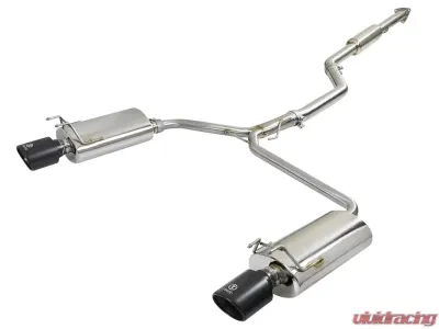 Takeda 2-1/2" to 1-3/4" Stainless Catback Exhaust w/ Black Tips Honda Accord LX/EX/EX-L I4-2.4L 13-17 - 49-36605-B