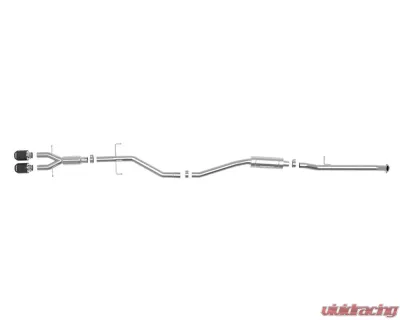 Takeda 2-1/2" 304 Stainless Catback Exhaust System w/ Carbon Fiber Tips Honda Civic Si Sedan L4 1.5L 2017-2020 - 49-36619-C