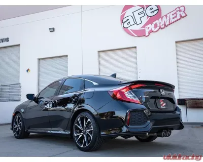 Takeda 2-1/2" 304 Stainless Catback Exhaust System w/ Carbon Fiber Tips Honda Civic Si Sedan L4 1.5L 2017-2020 - 49-36619-C