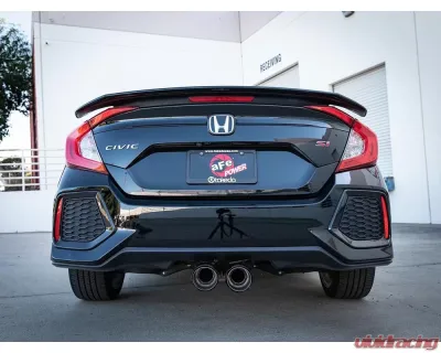 Takeda 2-1/2" 304 Stainless Catback Exhaust System w/ Carbon Fiber Tips Honda Civic Si Sedan L4 1.5L 2017-2020 - 49-36619-C