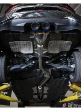 Takeda 2-1/2" 304 Stainless Catback Exhaust System w/ Carbon Fiber Tips Honda Civic Si Sedan L4 1.5L 2017-2020                                     - 49-36619-C - Image 6