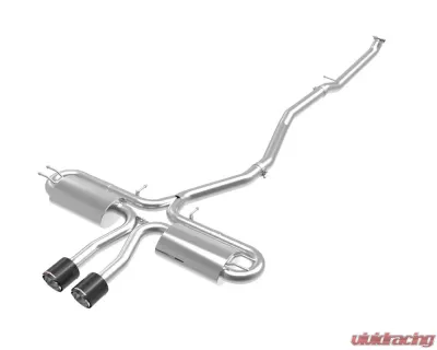 Takeda 3" - 2-1/2" 304 Stainless Catback Exhaust System w/ Carbon Fiber Tips Honda Civic Si Sedan L4 1.5L 2017-2020 - 49-36621-1C