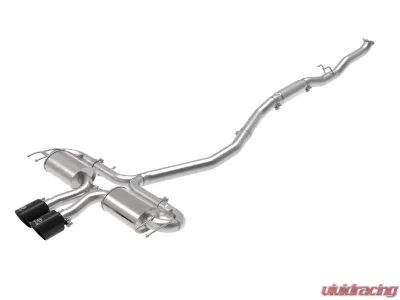 Takeda 3" 304 Stainless Steel Catback Exhaust System w/Black Tips Honda Civic 2017-2020 - 49-36624-B