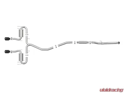 Takeda 3" 304 Stainless Steel Catback Exhaust System w/Black Tips Honda Civic 2017-2020 - 49-36624-B