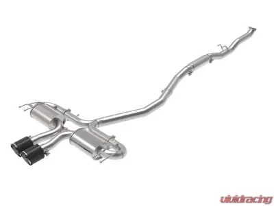 Takeda 3" 304 Stainless Steel Catback Exhaust System w/Carbon Fiber Tips Honda Civic 2017-2020 - 49-36624-C