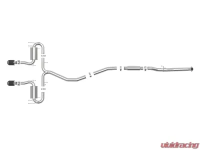 Takeda 3" 304 Stainless Steel Catback Exhaust System w/Carbon Fiber Tips Honda Civic 2017-2020 - 49-36624-C