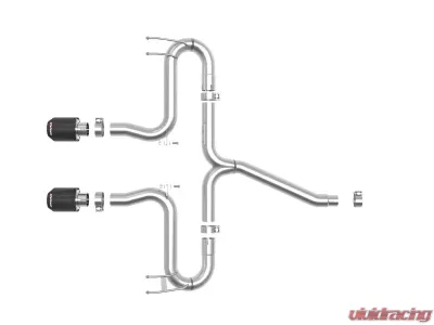Takeda 2-1/2" 304 Stainless Steel Axle-Back Exhaust System with Carbon Fiber Tips Honda Civic 2017-2020 - 49-36625-C