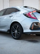 Takeda 2-1/2" 304 Stainless Steel Axle-Back Exhaust System with Carbon Fiber Tips Honda Civic 2017-2020                                     - 49-36625-C - Image 2