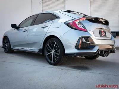 Takeda 2-1/2" 304 Stainless Steel Axle-Back Exhaust System with Carbon Fiber Tips Honda Civic 2017-2020 - 49-36625-C