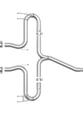 Takeda 2-1/2" 304 Stainless Steel Axle-Back Exhaust System with Blue Flame Tips Honda Civic Sport 17-20 L4-1.5L (t)                                     - 49-36625-L - Image 3