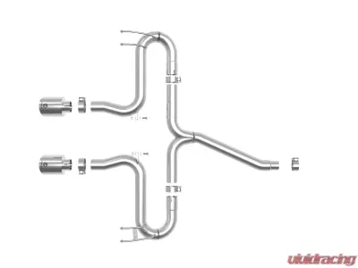 Takeda 2-1/2" 304 Stainless Steel Axle-Back Exhaust System with Polished Tips Honda Civic Sport 17-20 L4-1.5L (t) - 49-36625-P