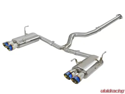 Takeda 3" to 2-1/4" Stainless Catback Exhaust w/ Blue Flame Tip Subaru WRX/STi 2015-2021 H4-2.0/2.5L (t) - 49-36801-L