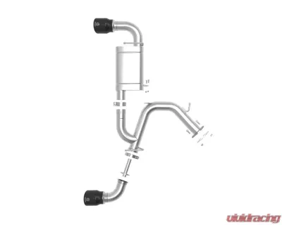 Takeda-ST 3" 304 Stainless Axle-Back Exhaust System w/ Black Tips Hyundai Veloster N L4 2.0L 2019-2021 - 49-37009-B