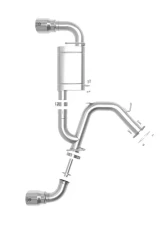 Takeda-ST 3" 304 Stainless Axle-Back Exhaust System w/ Polished Tips Hyundai Veloster N L4 2.0L 2019-2021                                     - 49-37009-P - Image 3