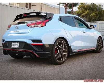 Takeda-ST 3" 304 Stainless Catback Exhaust System w/ Black Tips Hyundai Veloster N L4 2.0L 2019-2021 - 49-37010-B
